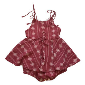 Wildling Well Dressed Wolf Cedar Boho Romper Dress 24M